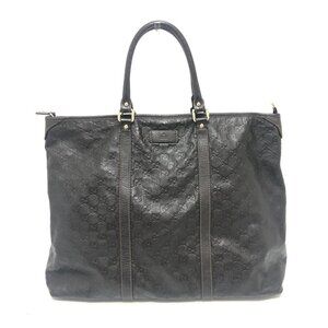 GUCCI 201482 Guccissima Bag Hand Bag Travel Bag Tote Bag Leather Brown
